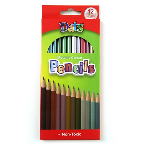 Pencil Colour Metallic 12pk in Box