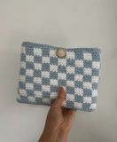 Hand Made Crochet Book Sleeve - Queensland Made BLUE ONLY LEFT