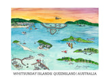 True Heart Connections - The Whitsundays PACK OF 5 Post Cards  - LOCAL ARTIST