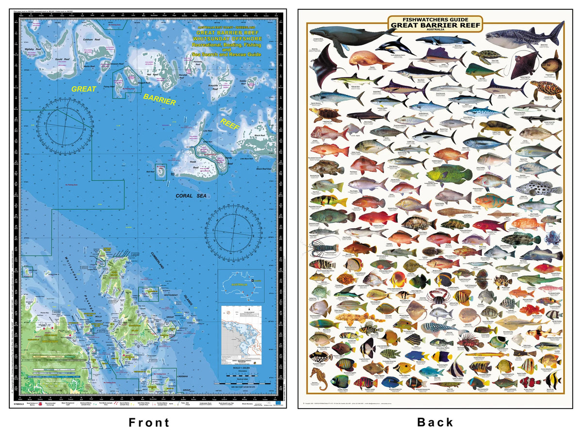 QLD Boating, Fishing, Marine Safety Chart WHITSUNDAY OFFSHORE, GREAT