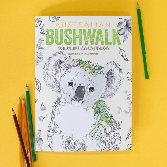 Australian Bushwalk Colouring Book - Designed & Printed in Australia