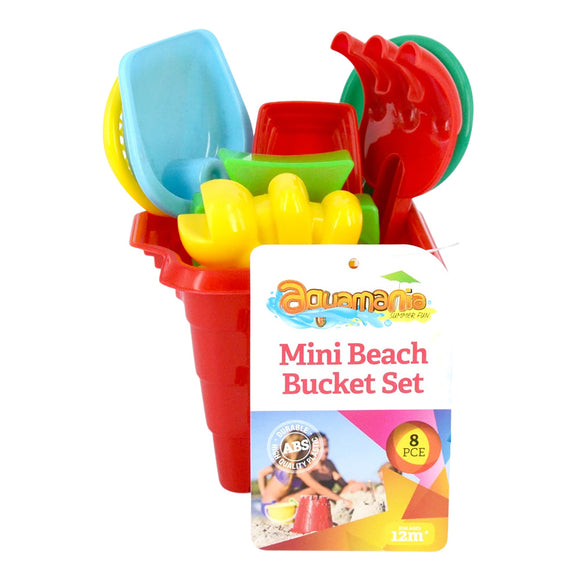 Aquamania Mini Bucket 8 Piece Beach Set