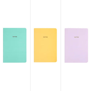 Jot & Dot A5 Notebook Plain Coloured 96 Pages - Assorted Colours (261)