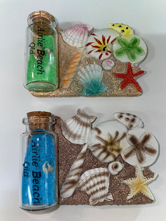 Airlie Beach Magnet - Shells and Sand Bottle
