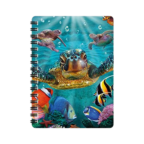 Note Book Plain Paper - 3D Turtle (574)