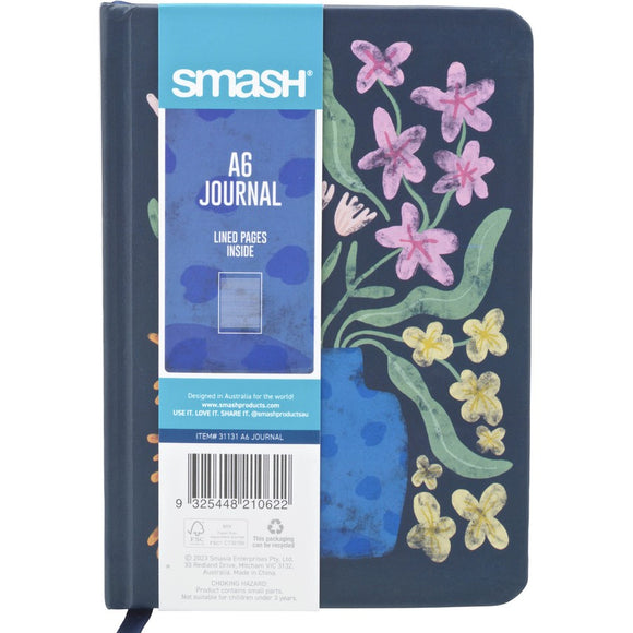 Smash A6 Journal - Lined Pages - Flowers and Vase (622)