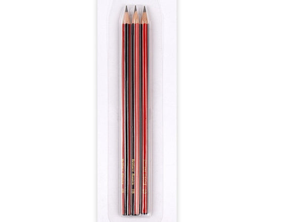 Pencils Black Lead 2B - Sharpened (Red & Black) (380)