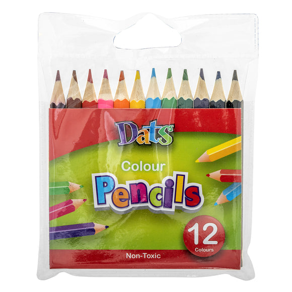 DATS Colour Pencils - 12 pack - Half Size