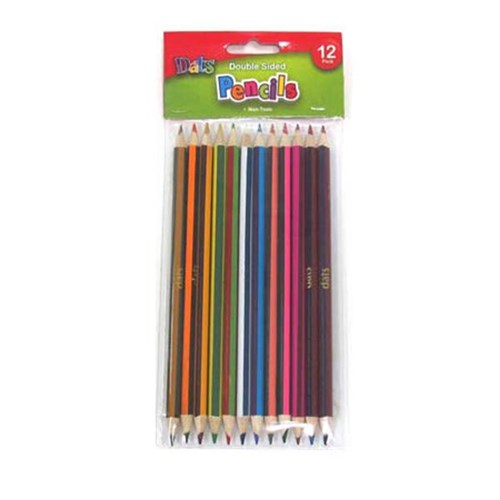 Pencils Colour Doubled Ended 12pk