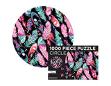 Paper Create 1000-Piece Round Jigsaw Puzzle, Feathers