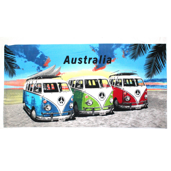 Beach Towel - Australia Three Kombi