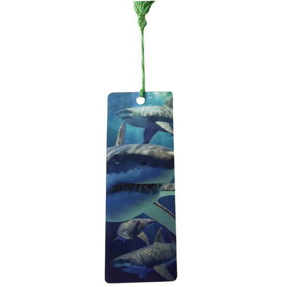 Bookmark - 3D Great White Shark with Tassel (413)
