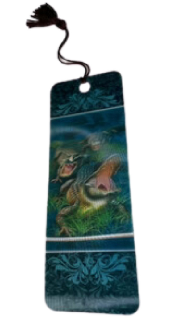 Bookmark - 3D Crocodile with Tassel