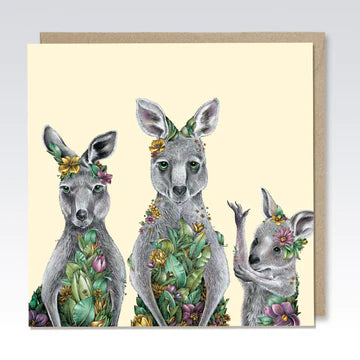 Marini Ferlazzo Greeting Card - Kangaroo Family