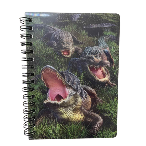 Note Book Plain Paper - 3D Crocodile (356)