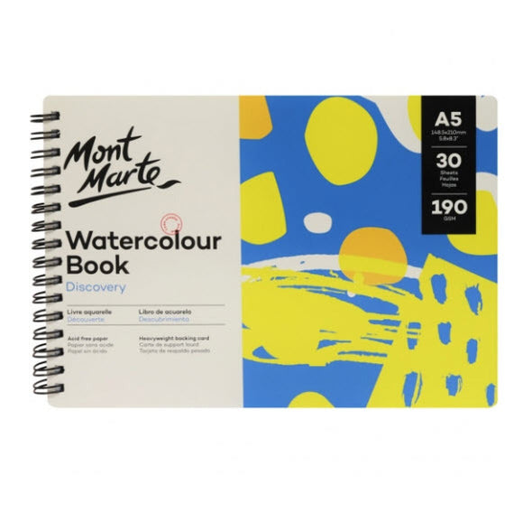 Mont Marte Water Colour Spiral Bound Book A5 (416)