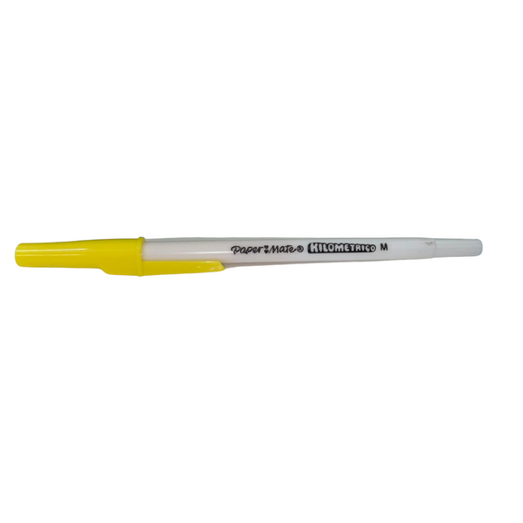 Paper Mate Kilometrico Pen - Yellow