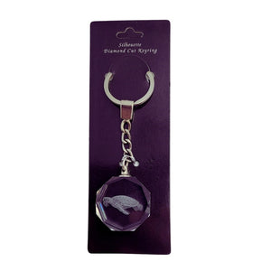 Glass Turtle Silhouette Key Chain