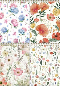 Accent A7 Floral Notebook 60PG - Assorted Covers (371)