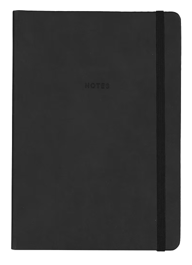 A5 Black Journal Soft Cover - Lined (842)