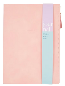 A5 Journal Soft Cover - Pink with Zip Pocket (757)