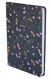 A5 Journal Hard Cover - Navy Flower (296)