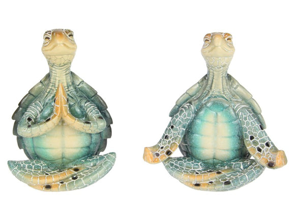 Zen Turtle in Meditating Pose - Marble Finish 17cm