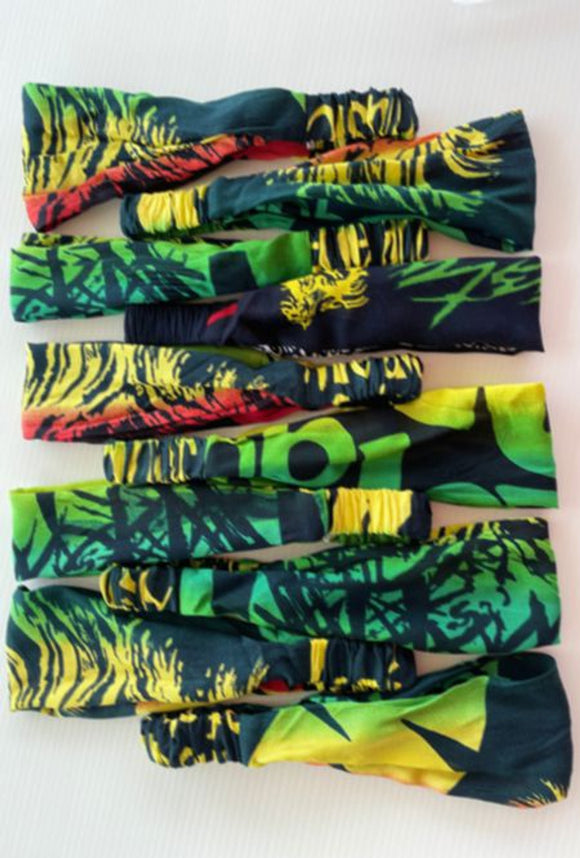 Summer Breeze Rasta Headbands - Elastic Back