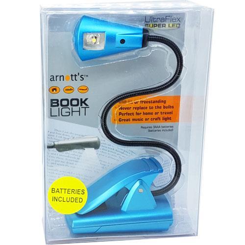 UltraFlex Single Super LED Booklight - Blue Colour (uses 3 AAA Batteries included)