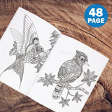 DATS Book Colouring Adult A4 48 Page Paradise Birds (514)