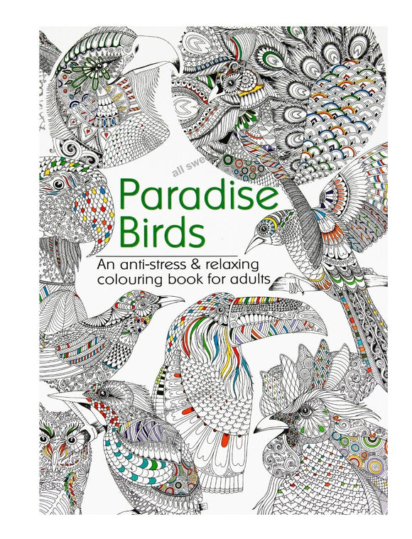 DATS Book Colouring Adult A4 48 Page Paradise Birds (514)