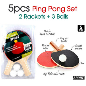 Yatsal 5 Piece Ping Pong Set - Sport (965)