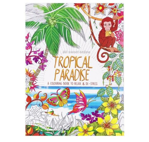 DATS Book Colouring Adult Tropical Paradise 48pg