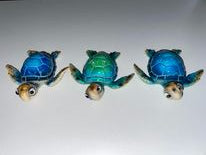 Small Cute Happy Turtle Fridge Magnet - Multi coloured