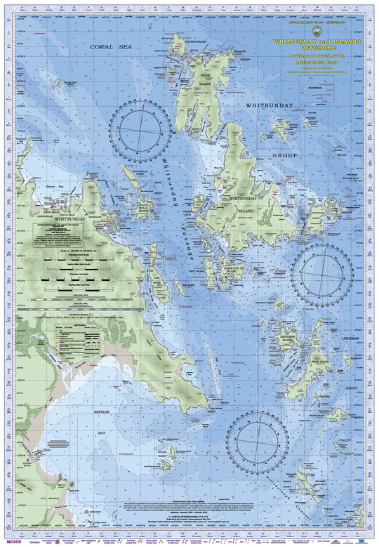 Whitsunday and Islands Wall Chart - Not Laminated MC650P