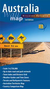 Australia Wall Map- Discover Australia 3rd Edition