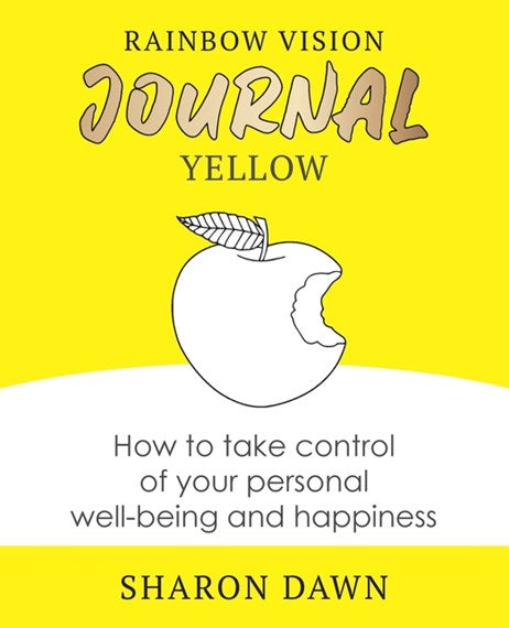 Rainbow Vision Journal - Yellow HARD COVER - Australian Author Sharon Dawn